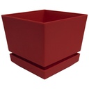 MATERO Y PLATO PP ART CUAD TEX L15 ROJO DP