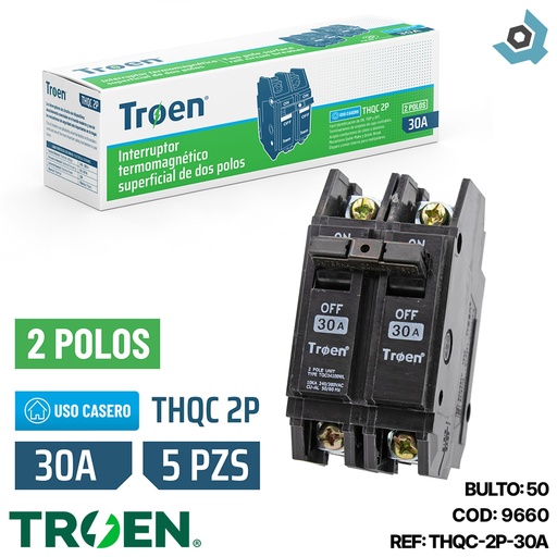 [9660] BREAKER SUPERFICIAL 2P X 30AMP TROEN