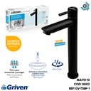 GRIFERIA PARA LAVAMANOS INDIVIDUAL CUELLO ALTO GRIVEN BLACK
