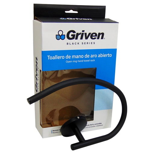 [9700] TOALLERO DE MANO DE ARO ABIERTO GRIVEN BLACK