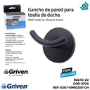 GANCHO DE PARED PARA TOALLA GRIVEN BLACK