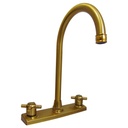 GRIFERIA PARA FREGADERO 8" CUELLO ALTO GRIVEN DORADO