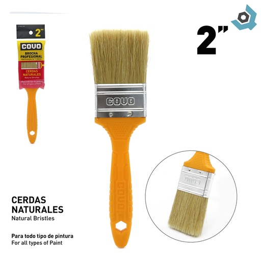 [9756] BROCHA 2" CERDAS BLANCAS COVO