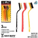 JUEGO DE CEPILLOS DE ALAMBRE 16.5CM 3 PIEZAS SECURITY