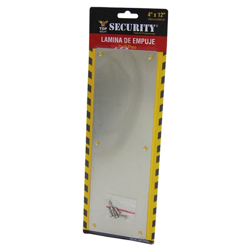 [9897] LAMINA DE EMPUJE 4" X 12" PARA PUERTAS SECURITY