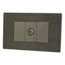 TOMA COAXIAL PARA CABLE DE TV PLATEADO TROEN