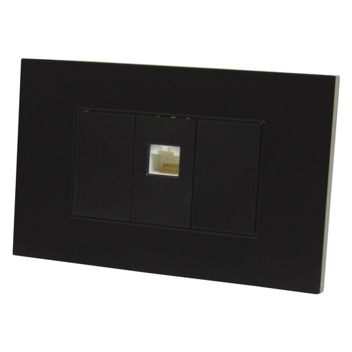 [9904] TOMA PARA CABLE DE RED RJ45 NEGRO TROEN