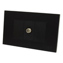 TOMA COAXIAL PARA CABLE DE TV NEGRO TROEN