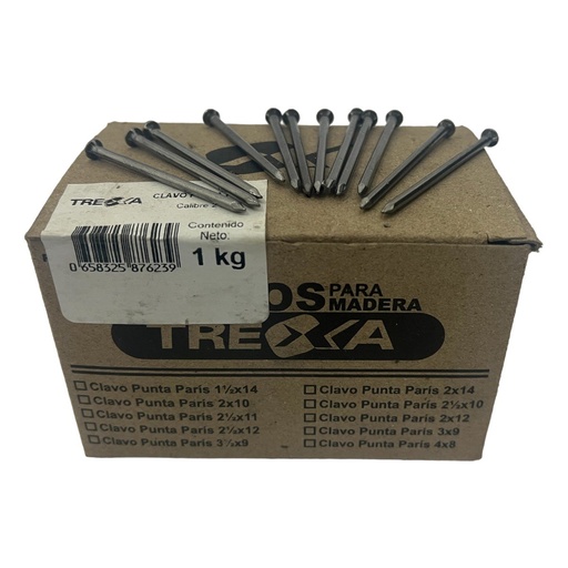 [11051] CLAVO DE ACERO PUNTA PARIS 2" X 12  TREXA