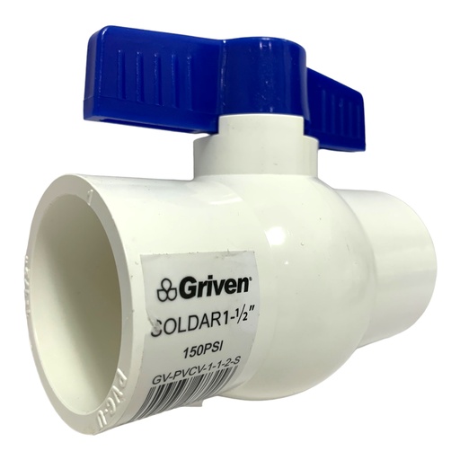 [11081] VALVULA 1 1/2" DE PVC SIN ROSCA GRIVEN