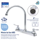 GRIFERIA PARA FREGADERO 8" DOBLE MANIJA CUELLO TIPO CISNE GRIVEN BASIC
