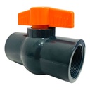 VALVULA BOLA COMPACTA PVC PRES 1 1/2" HR HEMBRA ROSCADA TUBRICA