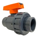 VALVULA BOLA UNION UNIVERSAL PVC PRES 1" C SIN ROSCA TUBRICA