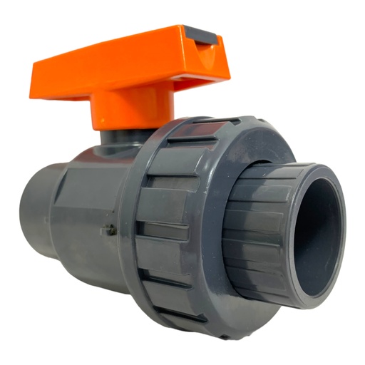 [11211] VALVULA BOLA UNION UNIVERSAL PVC PRES 1" C SIN ROSCA TUBRICA