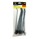 GANCHOS PARA TABLEROS DE CLAVIJA 8" NEGRAS 10 PIEZAS SECURITY