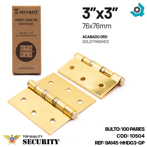 [10504] BISAGRA 3" X 3" SECURITY