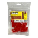 RAMPLUG PLASTICO 1" X 3/16" 100 PIEZAS ROJO COVO