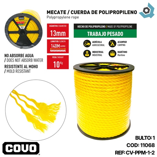 [11068] MECATE 1/2" 140 METROS COVO