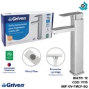 GRIFERIA MONOMANDO PARA LAVAMANOS CUELLO ALTO CROMADO GRIVEN