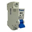 BREAKER TERMOMAGNETICO 63A 1P TIPO EUROPEO TROEN