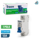 BREAKER TERMOMAGNETICO 50A 1P TIPO EUROPEO TROEN