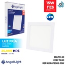 LAMPARA LED PARA EMPOTRAR CUADRADA 15W 7.5" LUZ BLANCA 6400K ANGEL LIGHT
