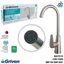 GRIFERIA PARA FREGADERO MONOMANDO CUELLO ALTO GRIS METALICO GRIVEN GUN METAL