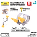 ABRAZADERA CON MANIJA 5/8" A 1-1/4" 10 PZAS COVO