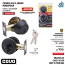 CERROJO CILINDRO MARIPOSA 45MM NEGRO COVO