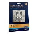 DESAGUE PARA PISO 3.5 X 3.5" DE LATON CROMADO GRIVEN ELITE