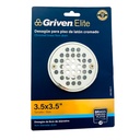 DESAGUE PARA PISO 3.5 X 3.5" DE LATON CROMADO GRIVEN ELITE