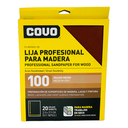 LIJA PROFESIONAL 9" X 11" PARA MADERA GRANO 100 COVO