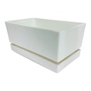 MATERO Y PLATO PP ART REC TEXT L18 BLANCO DP