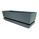 MATERO Y PLATO PP ART REC TEXT L30 GRIS DP