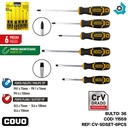 JUEGO DE DESTORNILLADORES 6 PIEZAS PROFESIONAL COVO