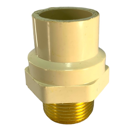 [11587] ADAPTADOR CPVC PRES 3/4" C X MR DE BRONCE TUBRICA