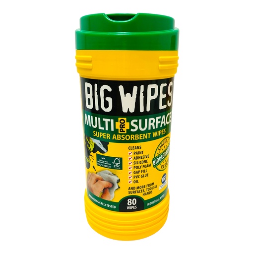 [11600] TOALLAS LIMPIADORAS MULTI-SUPERFICIES 80 PZS BIG WIPES