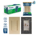 APAGADOR INDIVIDUAL 3 WAY DORADO TROEN