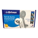 SET DE DUCHA MONOMANDO TIPO TELEFONO CROMADO GRIVEN