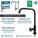GRIFERIA PARA FREGADERO NEGRO MATE ACERO INOXIDABLE GRIVEN