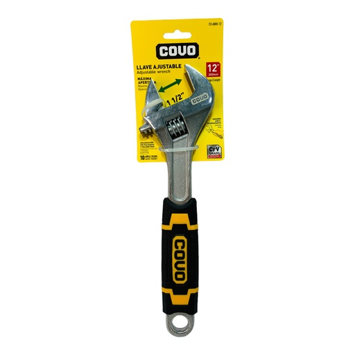 [11806] LLAVE AJUSTABLE CROMADO 12" COVO