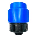ADAPTADOR MACHO 63MM SALIDA 1 1/2" PARA RIEGO PEAD TUBRICA