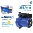 BOMBA DE AGUA PRESURIZADORA 1/6 HP GRIVEN