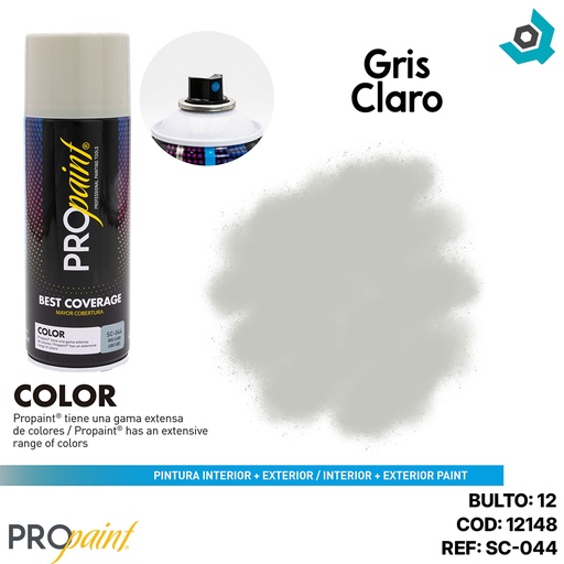 [12148] PINTURA EN SPRAY GRIS CLARO PRO PAINT