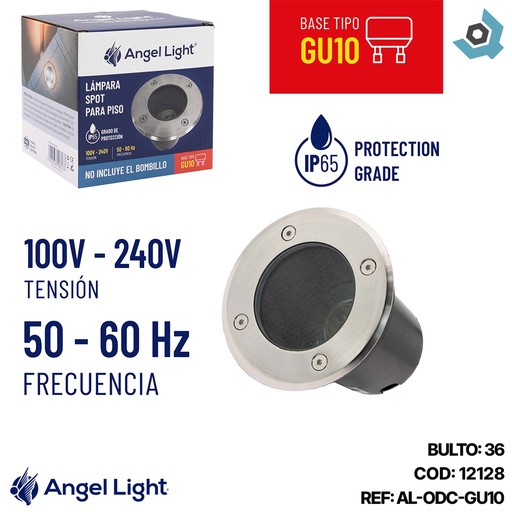 [12128] LAMPARA SPOT PARA PISO GU10 ANGEL LIGHT