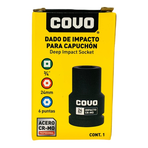 [12300] DADO DE IMPACTO 24MM X 3/4” COVO