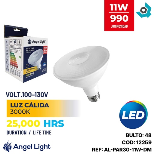 [12259] BOMBILLO LED 11W REGULABLE 3000K ANGEL LIGHT