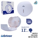 DISPENSADOR DE PAPEL ABS REDONDO BLANCO GRIVEN