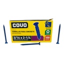 TORNILLOS PARA CONCRETO 3/16” X 2-1/4” 100 PZAS COVO