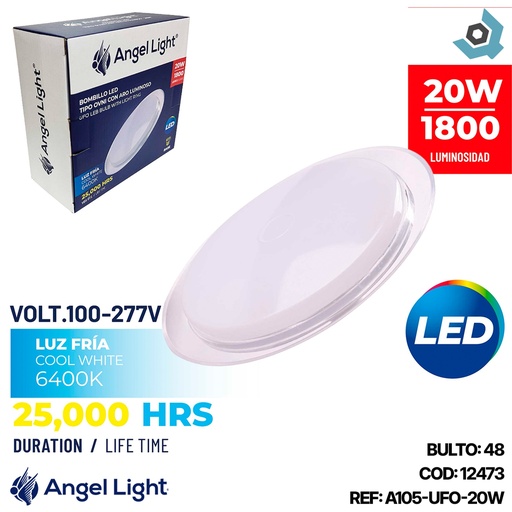 [12473] BOMBILLO LED ARO LUMINOSO 20W ANGEL LIGHT